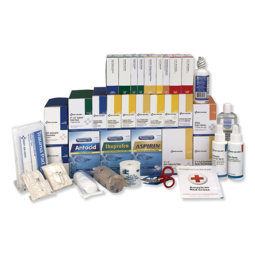 First Aid Only 4 Shelf ANSI Class B+ Refill with Medications， 1，428 Pieces (90625)