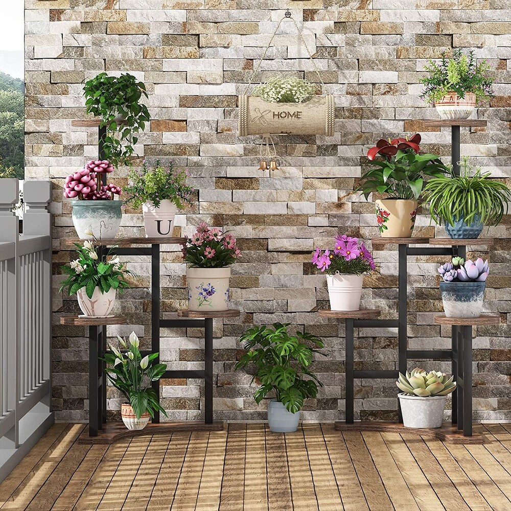 Corner Plant Stand Indoor  6 Tiered Plant Shelf Flower Stand