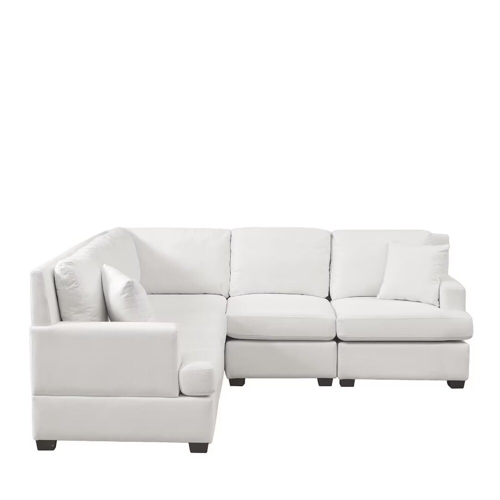 Sectional Modular Sofa with 2 Tossing cushions and Solid Frame   87.8\