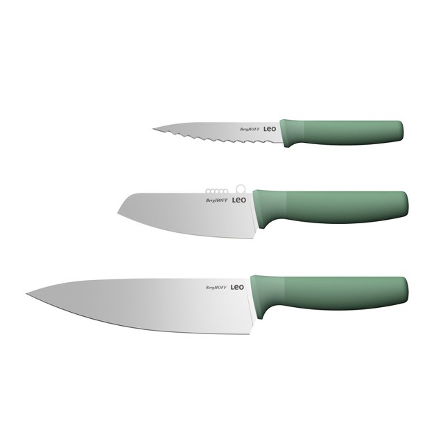 Berghoff Forest Stainless Steel 3pc Specialty Knife Set Recycled Material