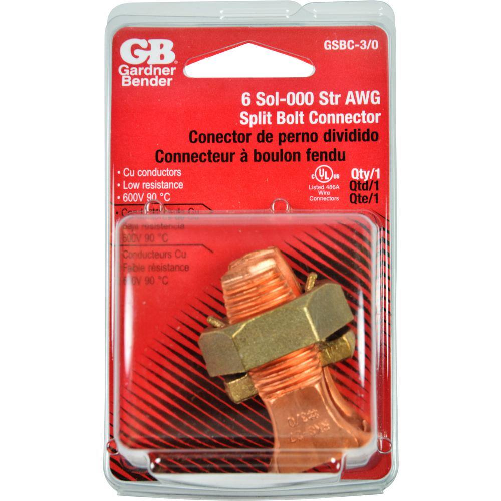 Gardner Bender 30 AWG Copper Split Bolt Connector (1-Pack) Case of 10 GSBC-30