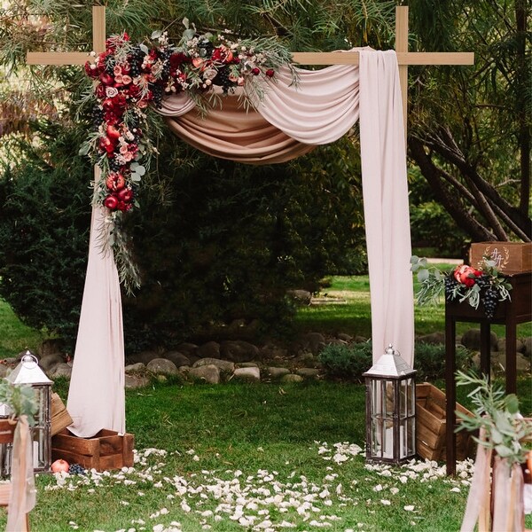 Solid Garden Wood Arch Backdrop Stand Flower Archway for Wedding Ceremony Decor