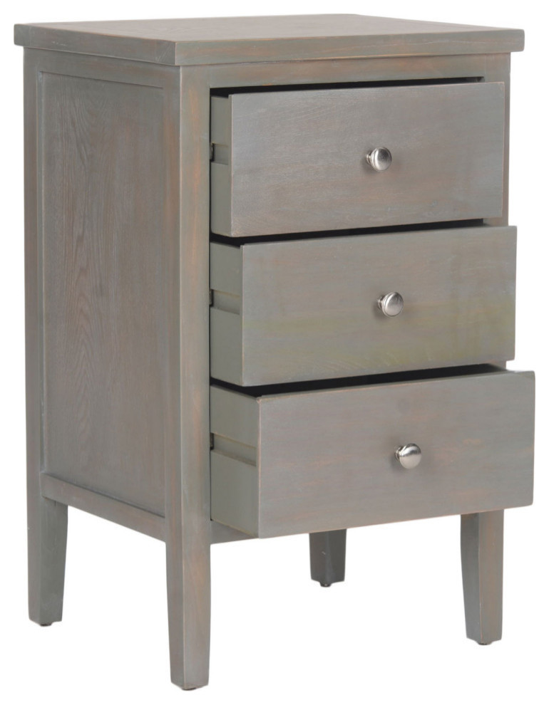 Osof End Table With Storage Drawers  Ash Gray   Farmhouse   Side Tables And End Tables   by Rustic Home Furniture Deco  Houzz