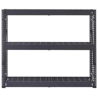 Husky 3-Tier Industrial Duty Steel Freestanding Garage Storage Shelving Unit in Black (65 in. W x 54 in. H x 24 in. D) N2W652454W3B