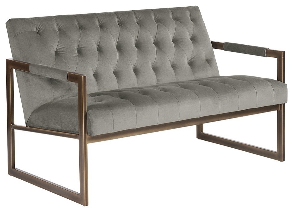 Kinley 2 Seater Lounge Chair   Antonio Charcoal   Contemporary   Sofas   by Virgil Stanis Design  Houzz