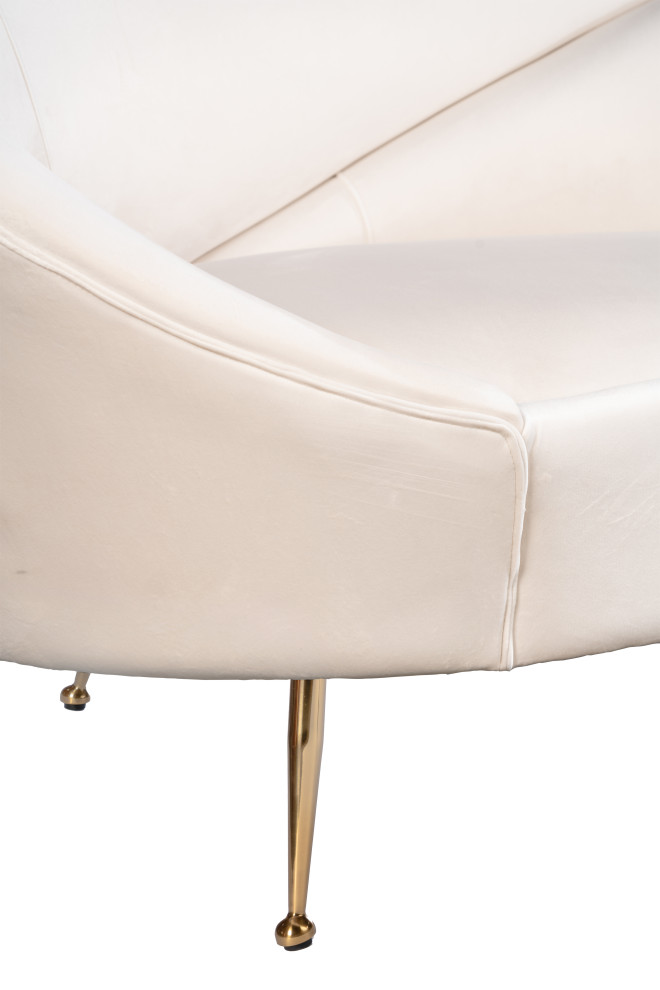 Wing Curved Sofa  White   Midcentury   Sofas   by Statements by J  Houzz