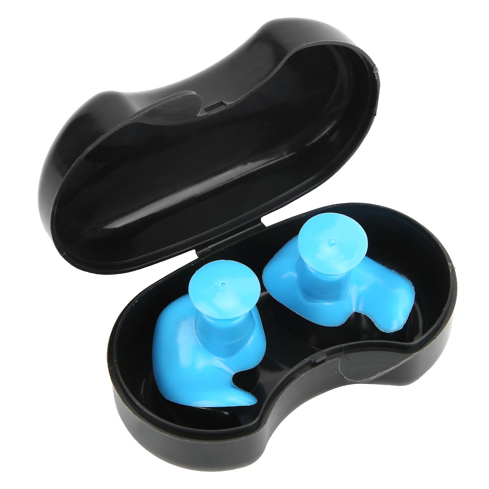 Silicone Waterproof Dustproof Spiral Earplug For Children And Adults Swimming Accessoryblue