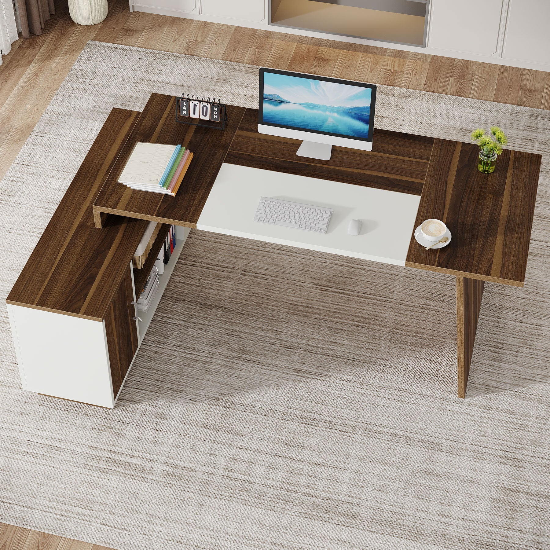 L-Shaped Executive Desk, 70.5