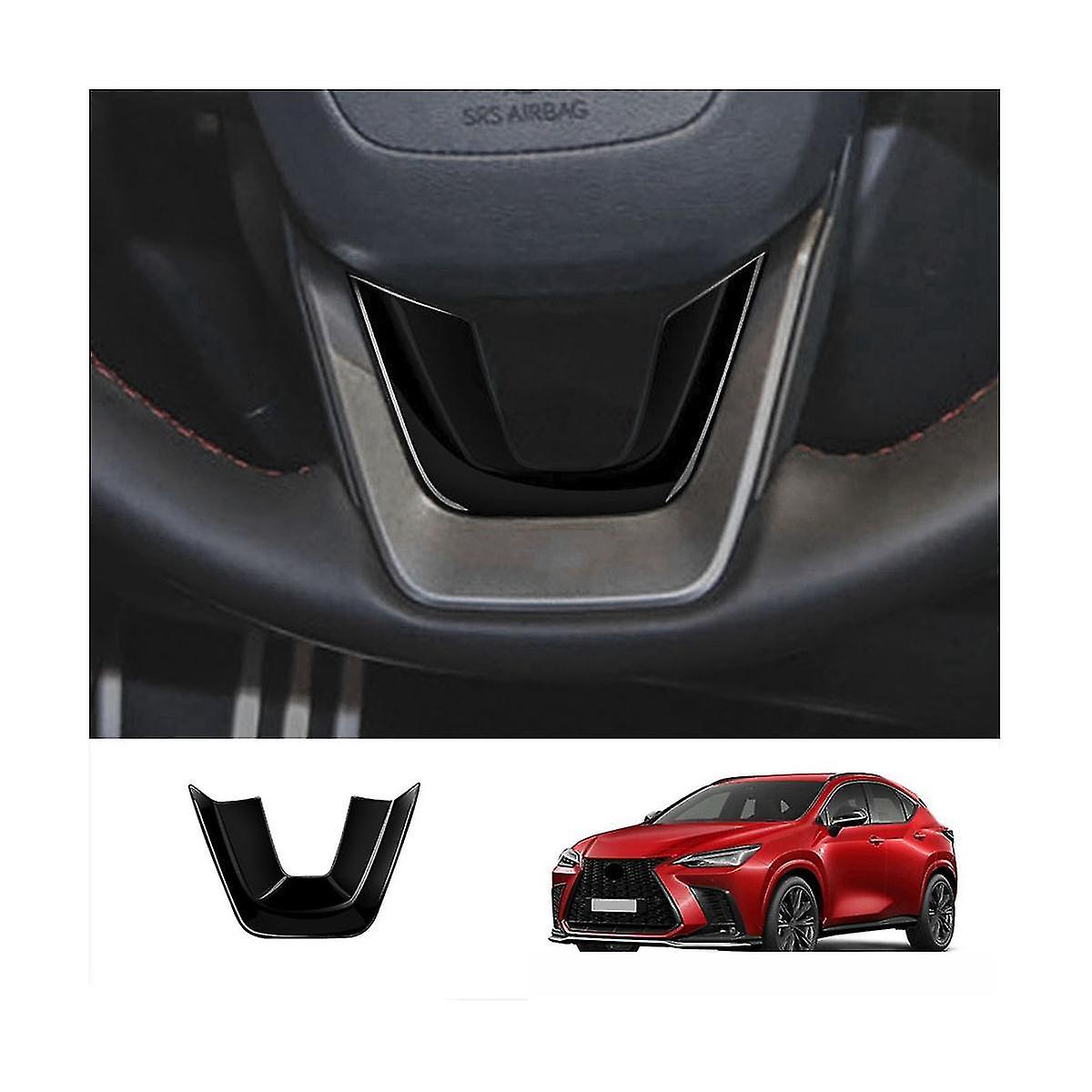 Black Steering Wheel Cover Interior Mouldings Strip Decoration For Nx260 Nx350h 2022+ Rhd