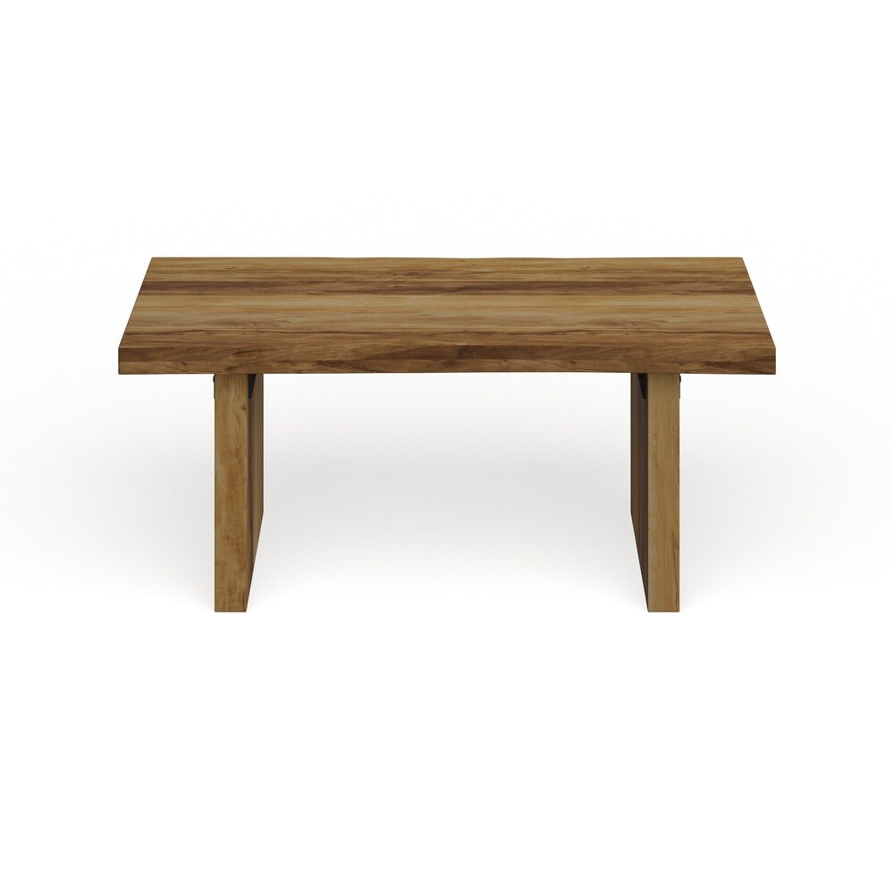 Brown Wood Contemporary Coffee Table 16 x 40 x 24