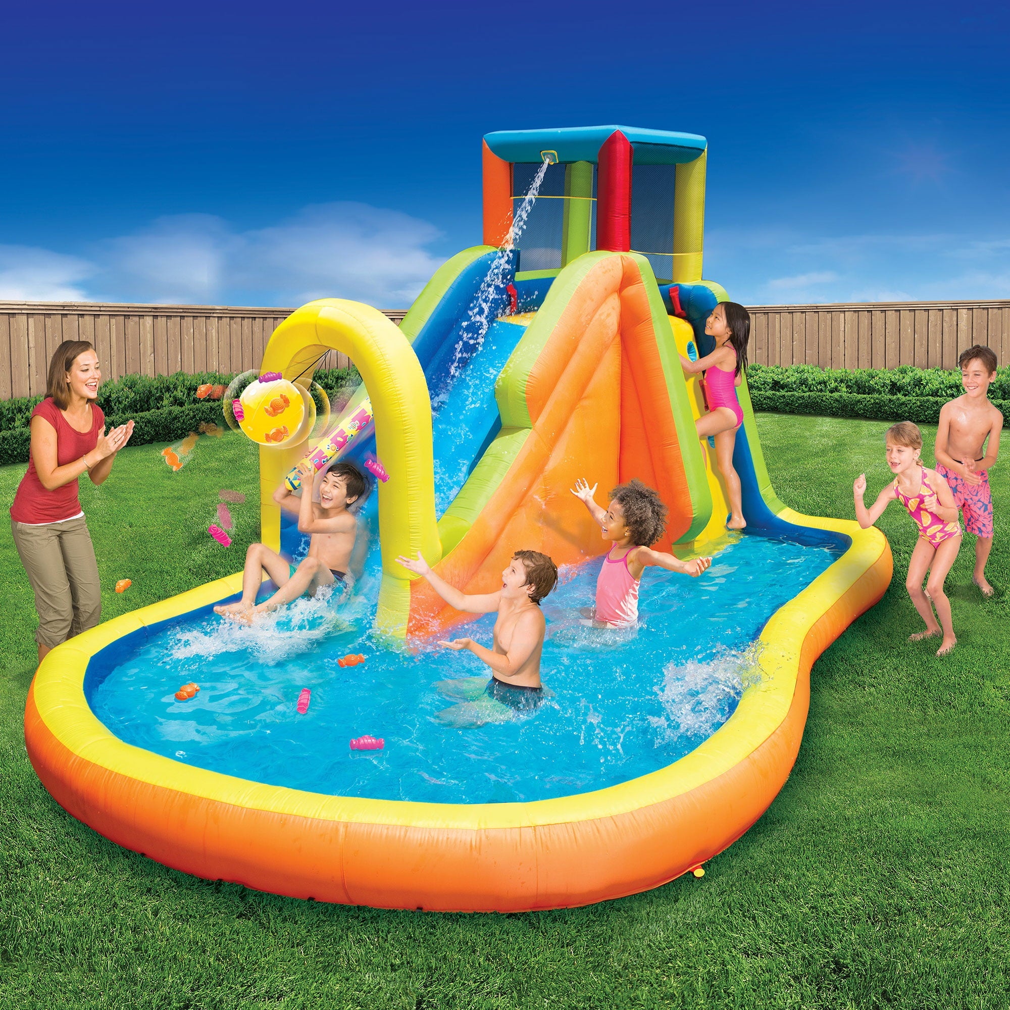 Banzai 35445 Inflatable Pinata Bash Party Slide Aquatic Activity Water Park