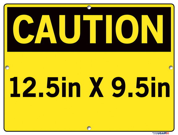 Vestil  SI C 25 B AL 040 sign caution 25 12.5x9.5 ...