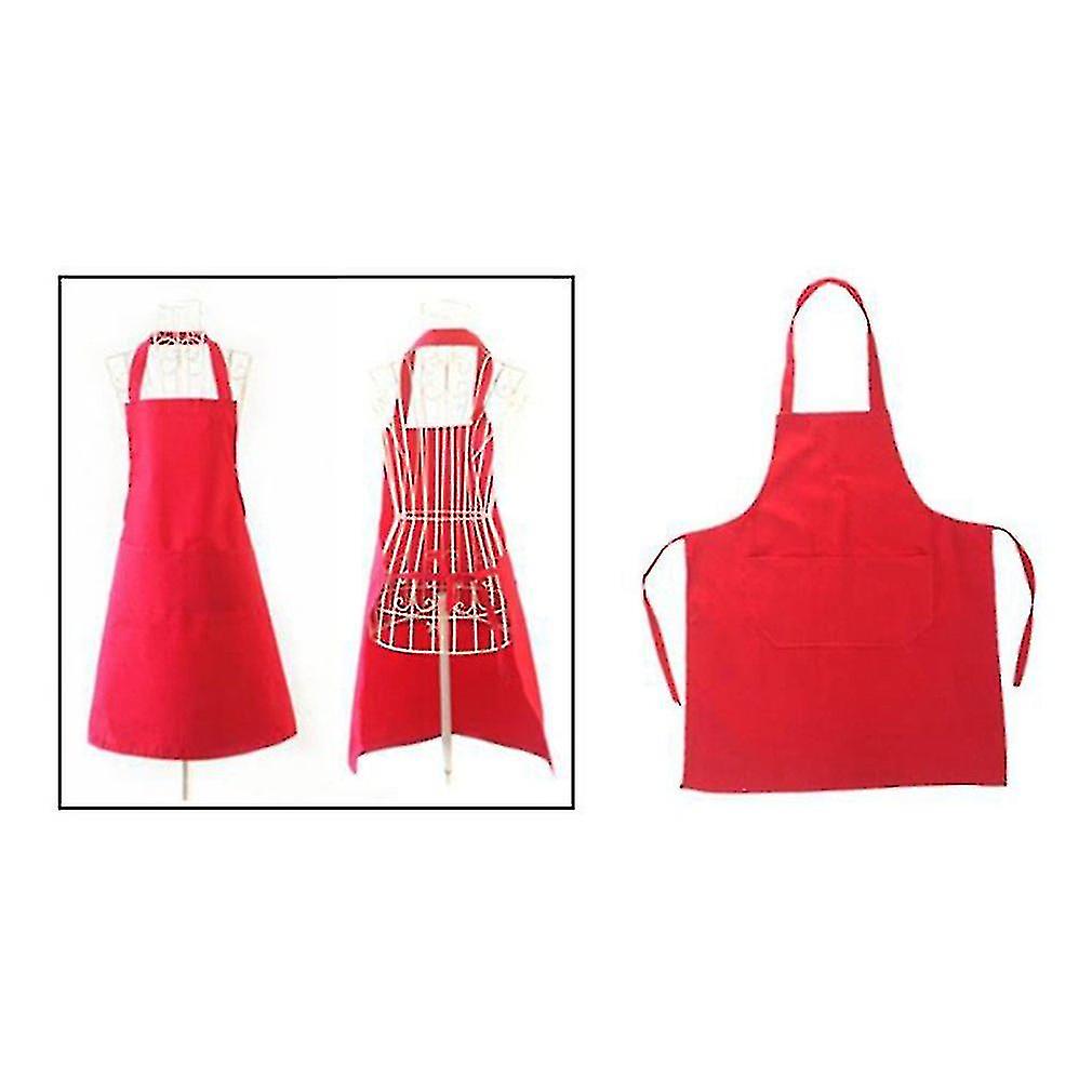 Apron Home Kitchen Chef Aprons Restaurant Cooking Baking Dress Apron With Pockets Kitchen Apron Cleaning Tools Men Woman