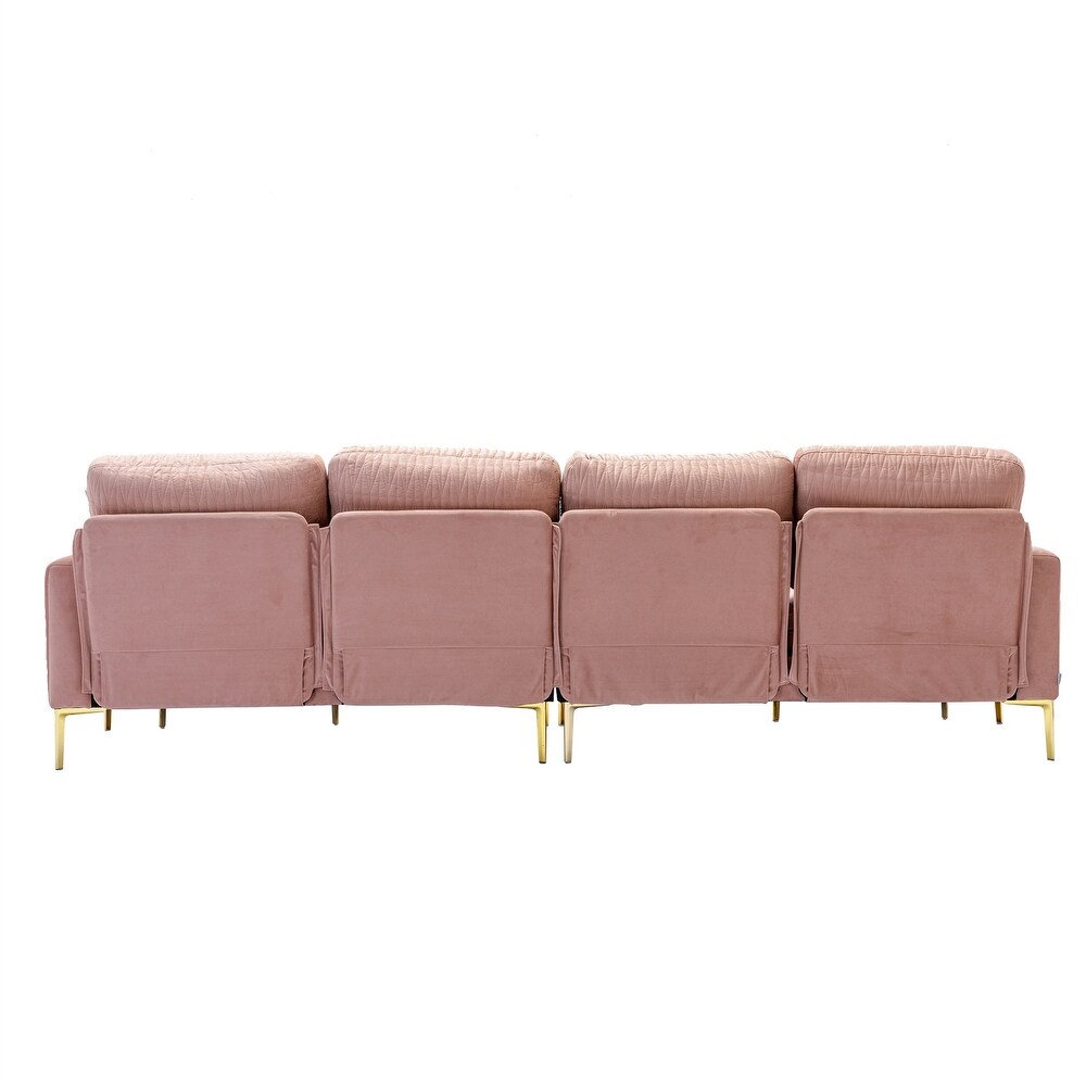 Velvet Living Room Sectional Sofa