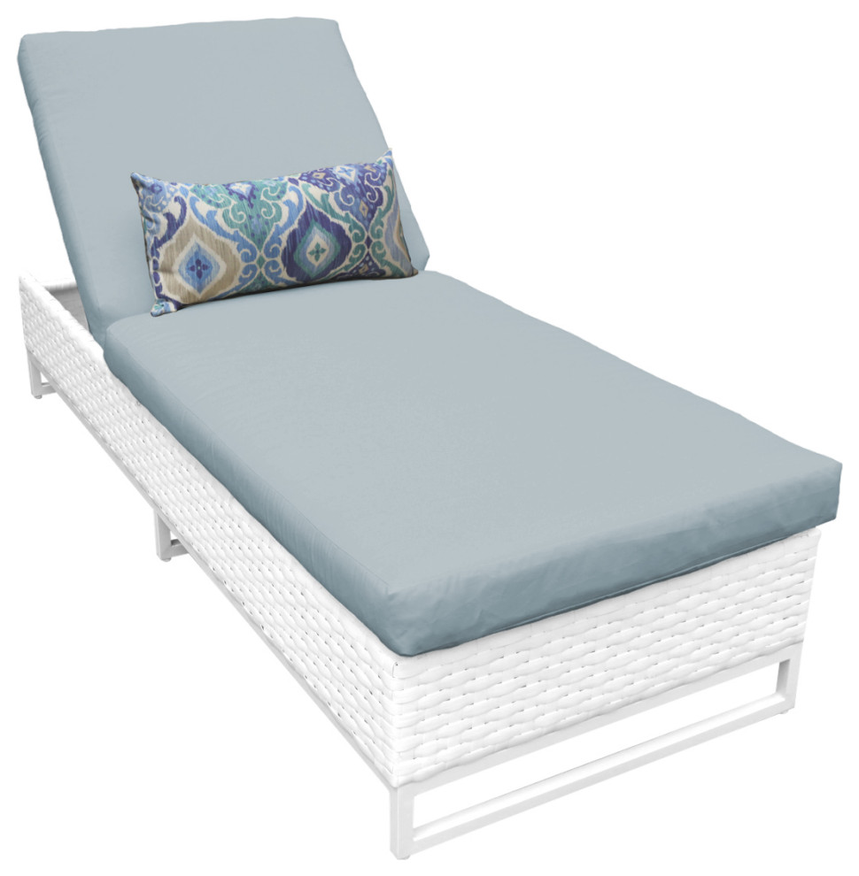 Miami Chaise Outdoor Wicker Patio Furniture   Contemporary   Outdoor Chaise Lounges   by TKClassics  Houzz