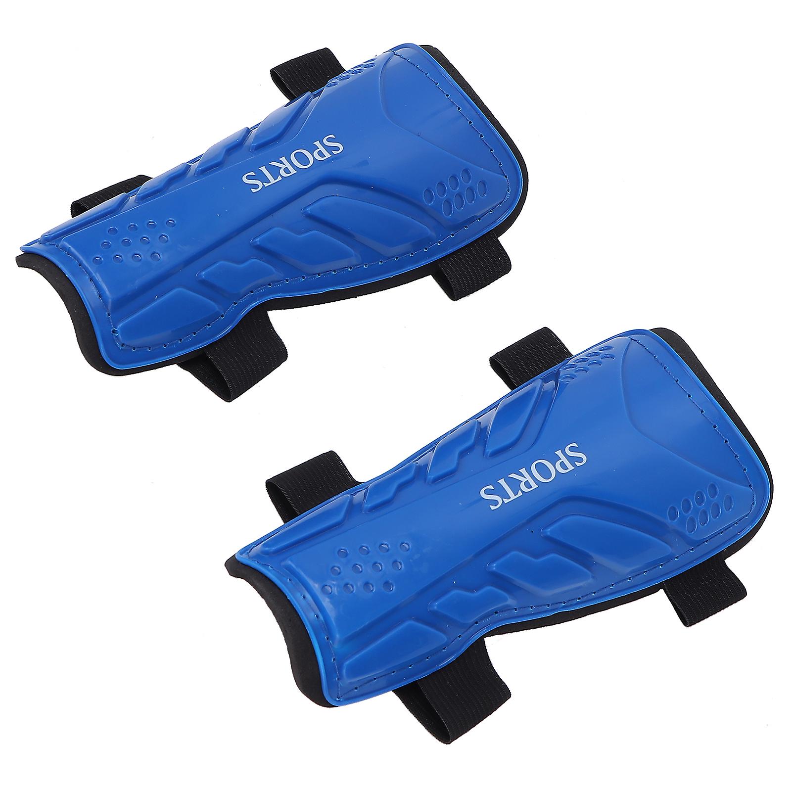 Football Shin Pads Guard Sports Soccer Protective Leg Protege Training Pads For Childrenblue