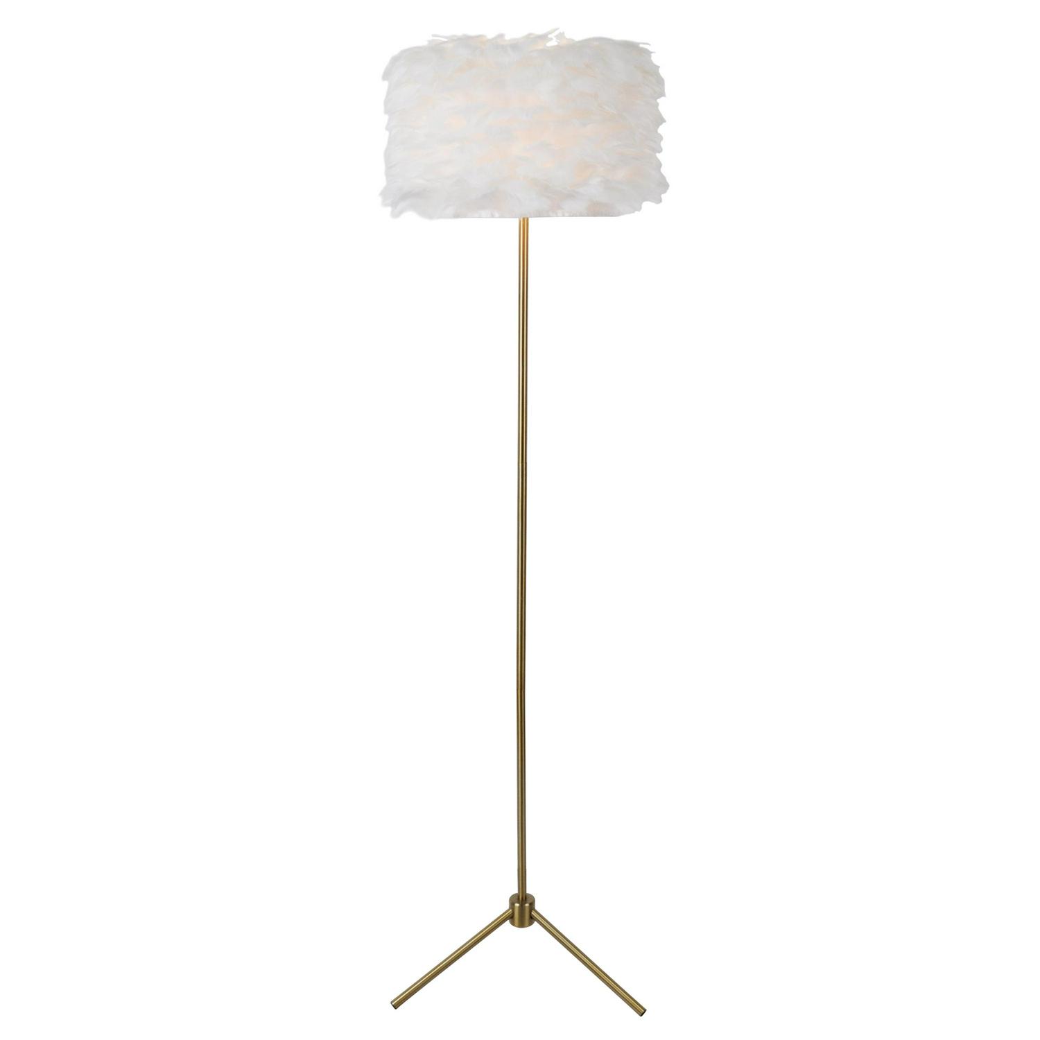 59 Fiona Feather Shaded Tri Leg Floor Lamp