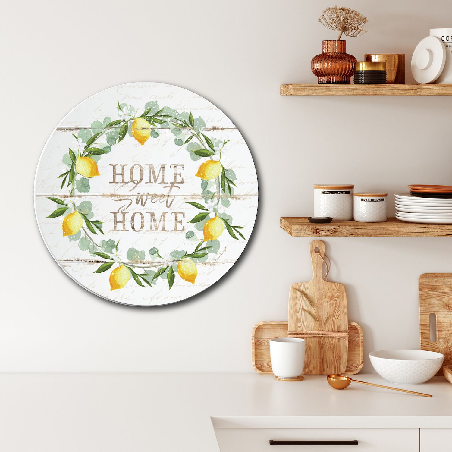 Courtside Market Sweet Home Wreath Circular Board Wall Art