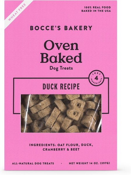 Bocce's Bakery Oven Baked Wheat-Free Duck Recipe Dog Treats