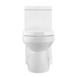 DEERVALLEY DeerValley Liberty 12 in. Rough in Size 1-Piece 0.81.28 GPF Dual Flush Elongated Toilet in White Seat Included DV-1F52812