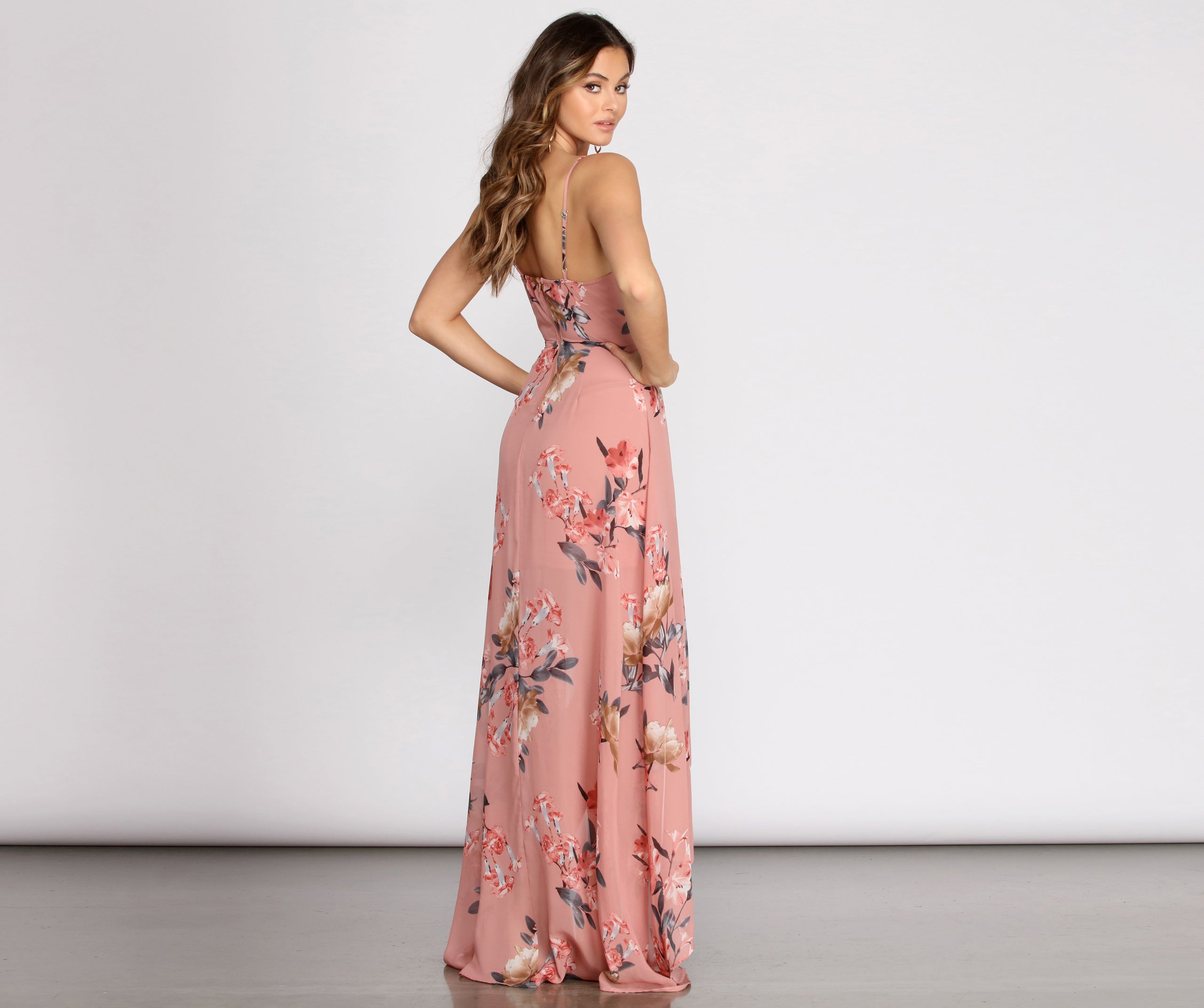 Destiny Floral High Low Dress