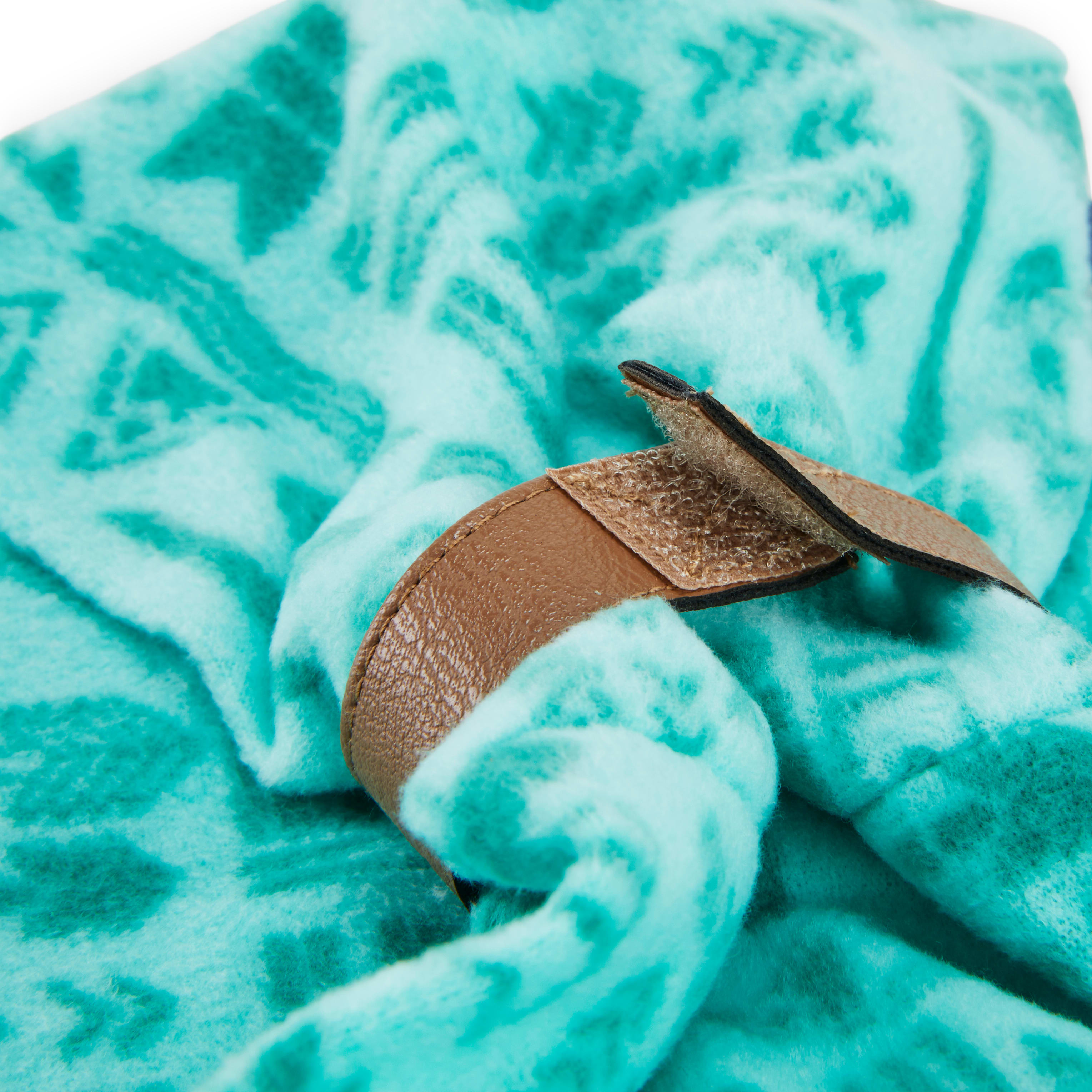 YOULY Printed Teal Dog Scarf， X-Small/Small