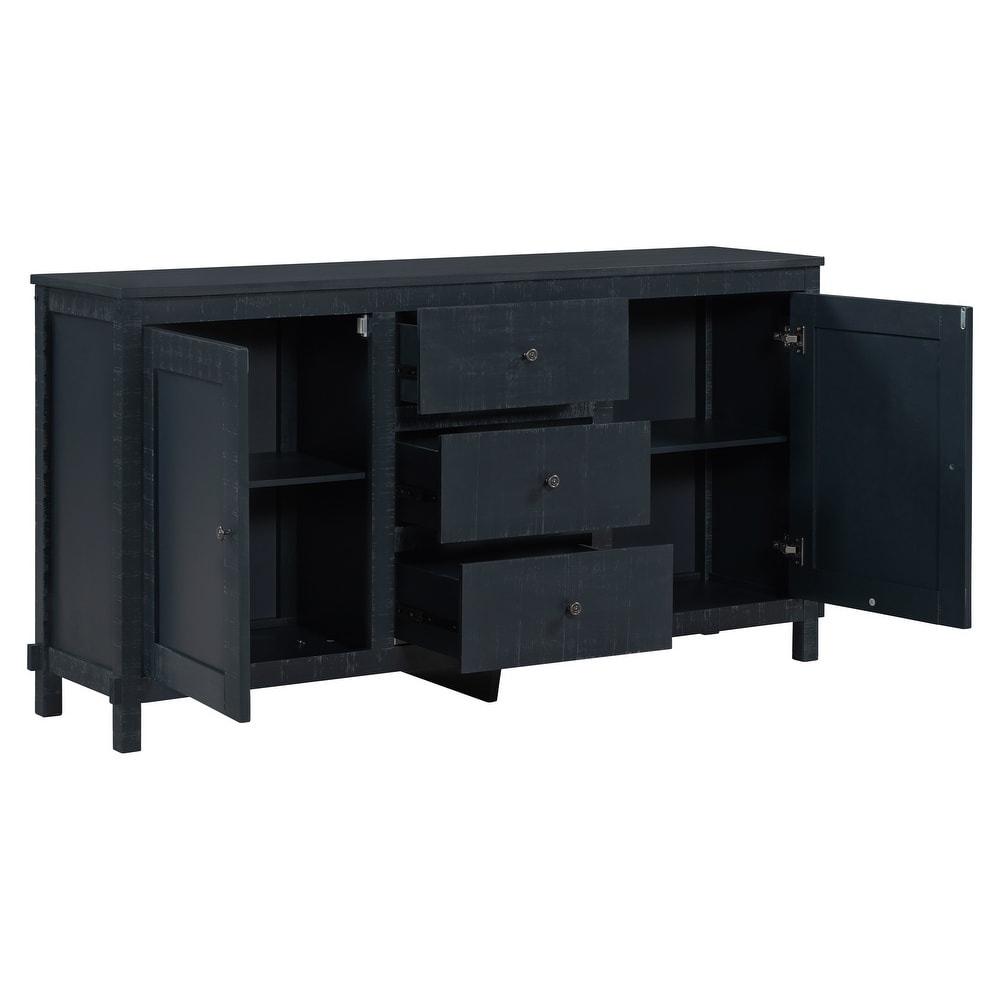 Buffet Cabinet Sideboard Console Table with Storage Cabinets   Drawers