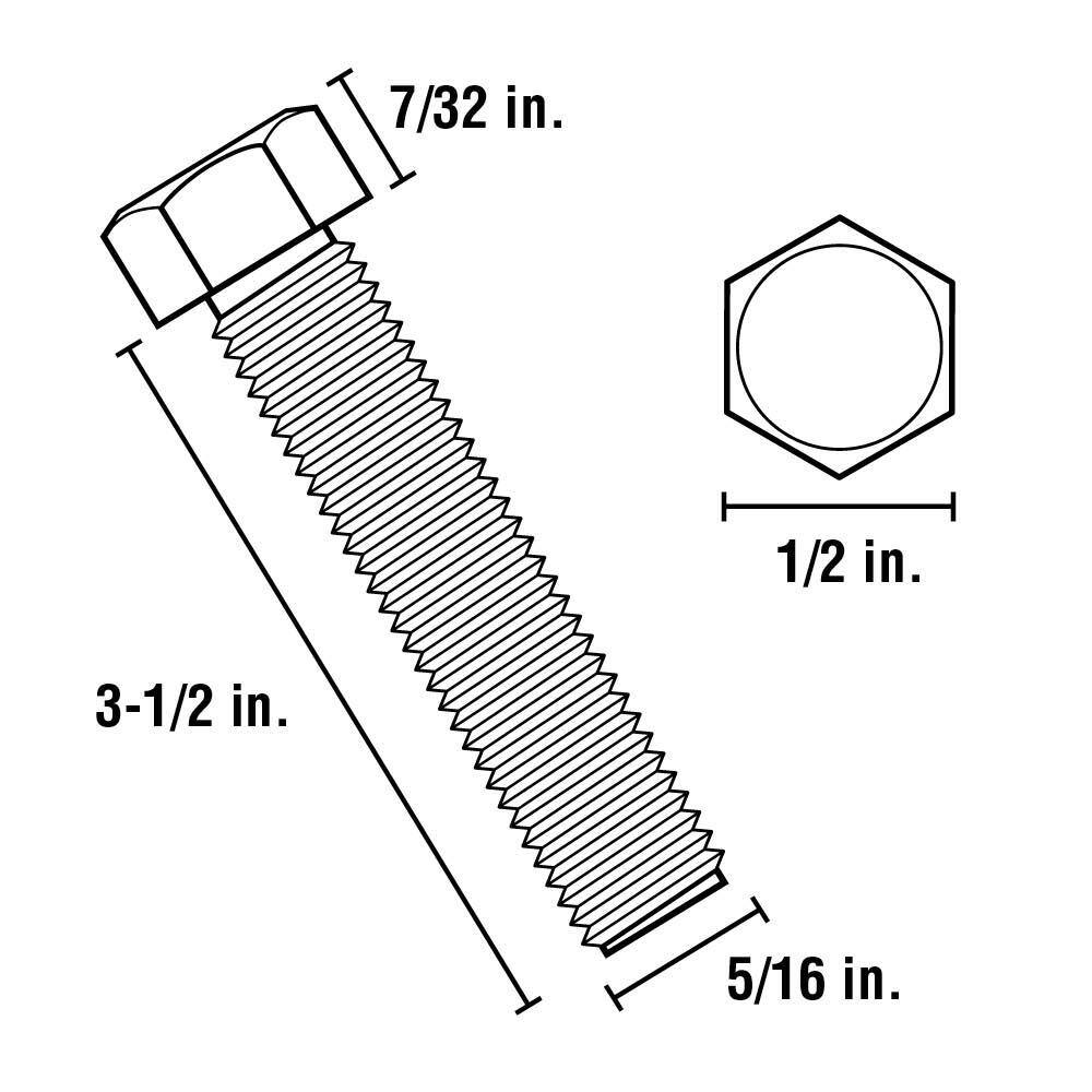 Everbilt 516 in.-18 x 3-12 in. Zinc Plated Hex Bolt 800766