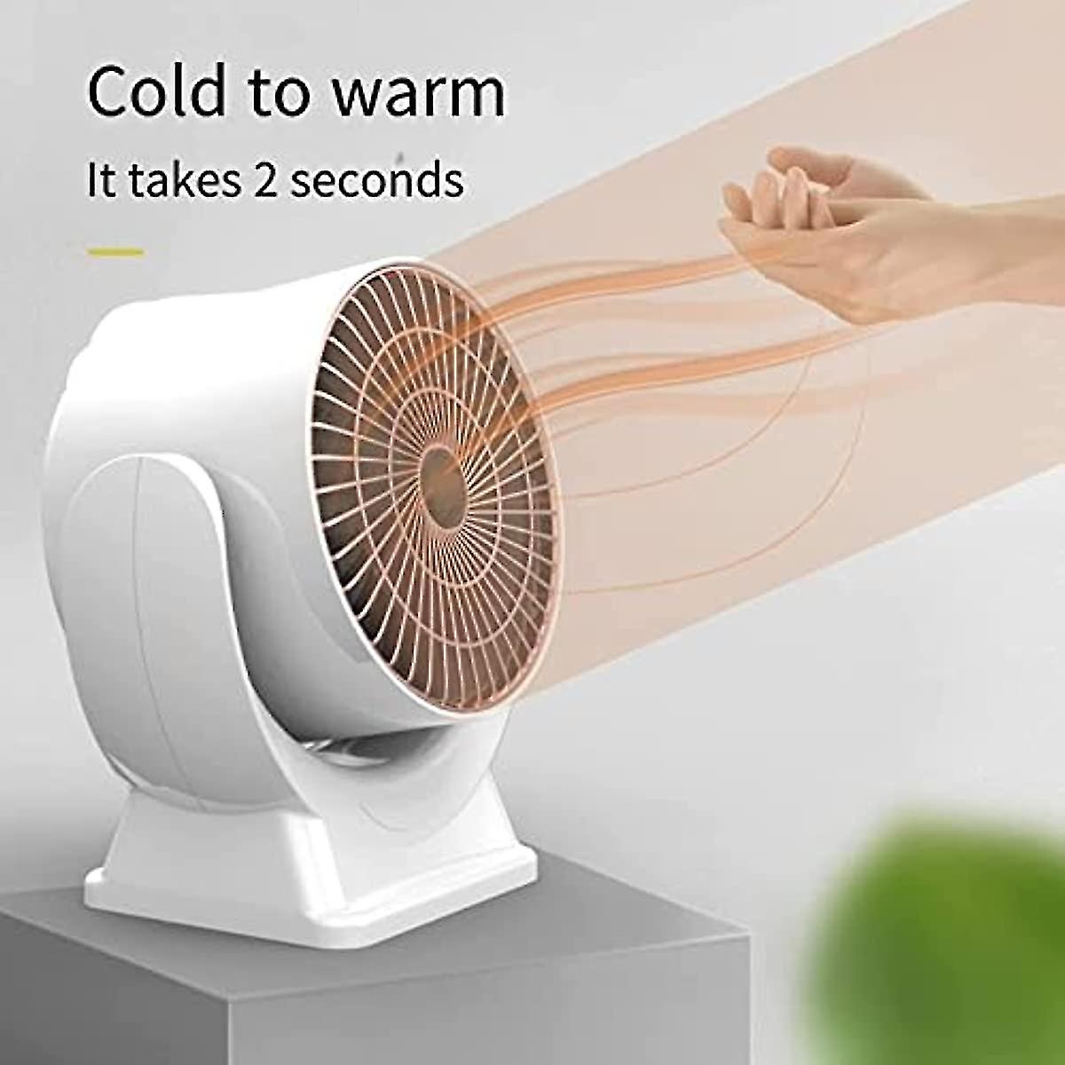 Space Heater Electric Fan Heater 800w Small Heater With Overheat and Tip-over Protection 220v Energy Saving Heater For Home Office Dorm (uk Plug)