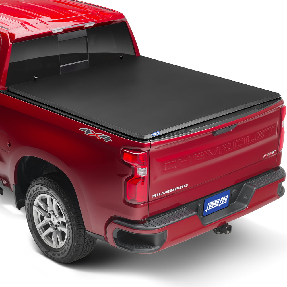 Tonno Pro | Tonno Fold， Soft Folding Truck Bed Tonneau Cover | 42-116 | Fits 2019 - 2021 Chevy/GMC Silverado/Sierra， works w/ MultiPro/Flex tailgate (w/o factory side storage boxes) 5' 10