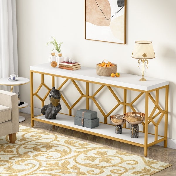 70.9 Inche Extral Long Console Sofa Table for Entryway， Accent Table Living Room