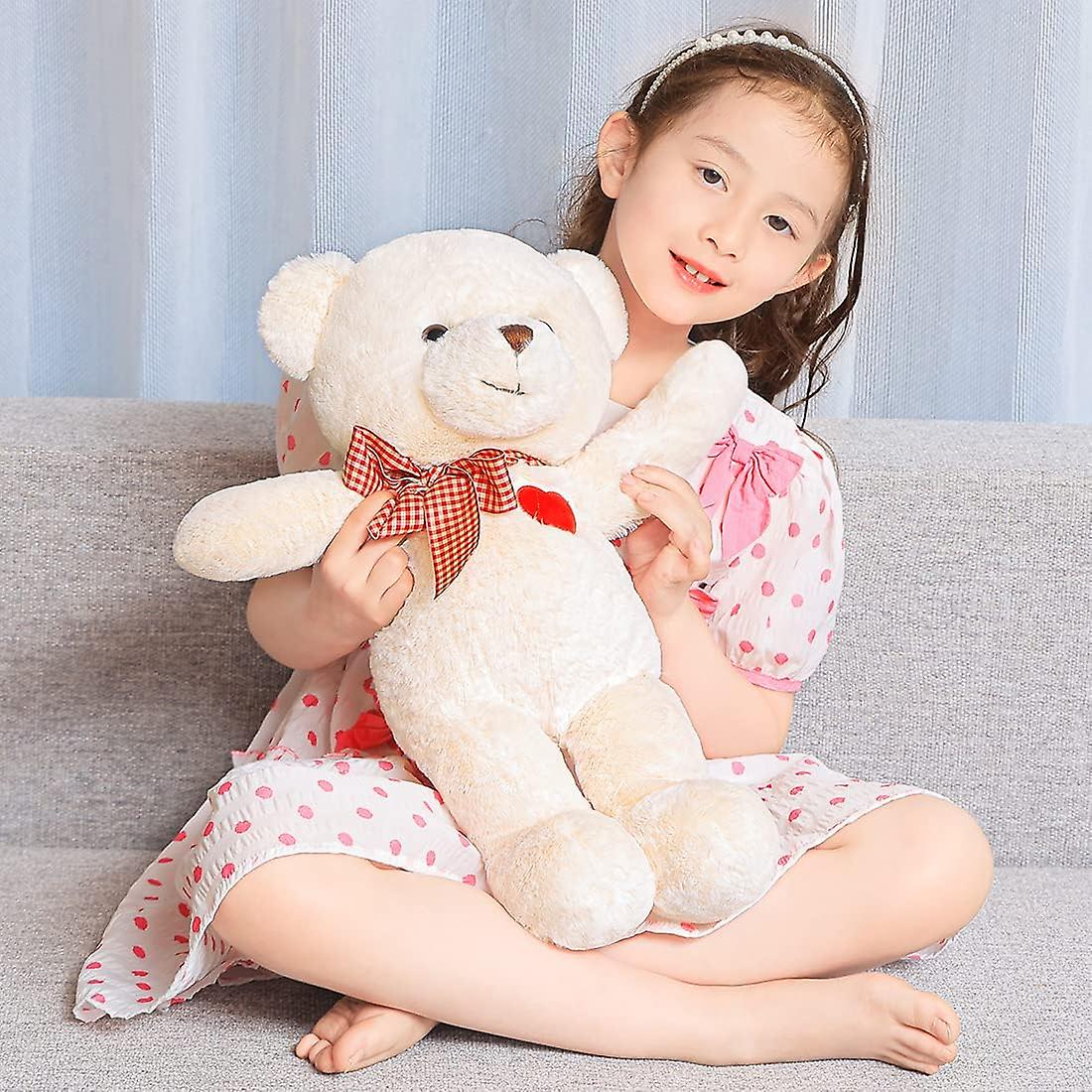 Small Teddy Bear Cute Teddy Bear Stuffed Animals， Teddy Bear Plush Toy For Girls Girlfriend， Teddy Bear Doll Gifts(white， 35cm/13.7inch)