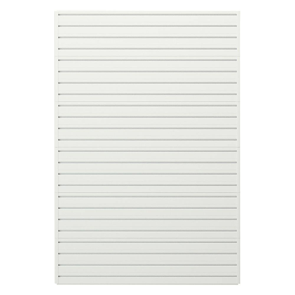 Flow Wall Modular Garage Wall Storage Panels in White FWS-4812-6WB