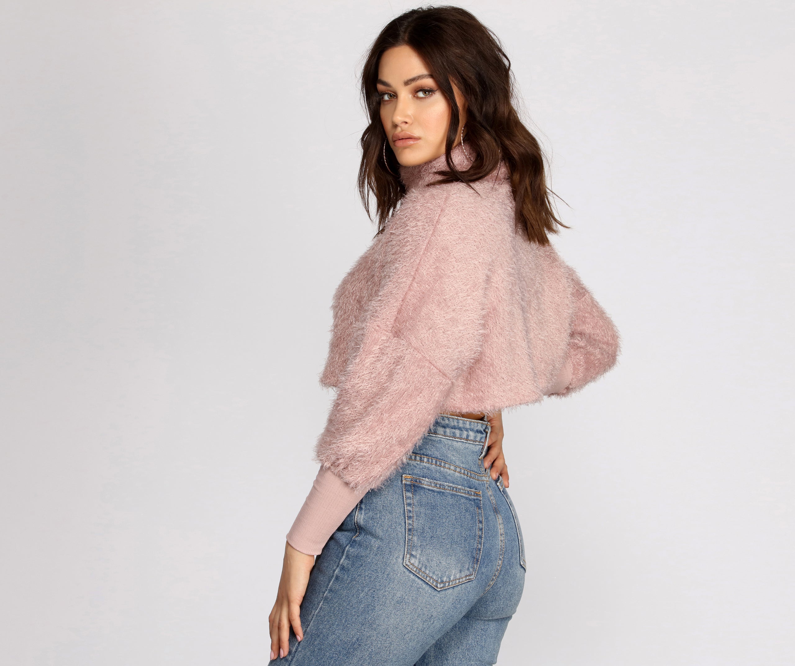 Cozy Cropped Fuzzy Sweater