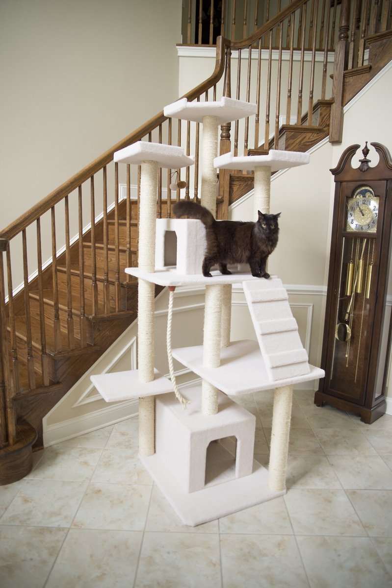 Armarkat 82-in Classic Cat Tree， Ivory