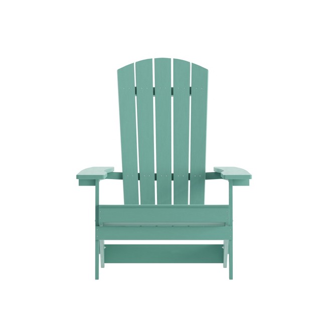 Flash Furniture Set Of 4 Charlestown All weather Poly Resin Folding Adirondack Chair