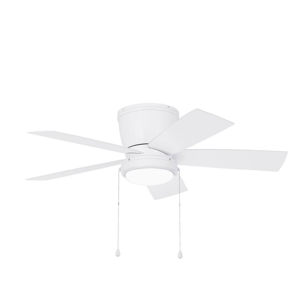 Home Decorators Collection Arleigh 44 in. LED Outdoor White Ceiling Fan with Light AM589H-WH