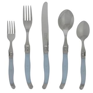 French Home Laguiole 20-Piece Stainless SteelIce Blue Flatware Set (Service for 4) LG124