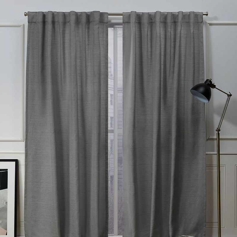 Nicole Miller NY 2-pack New York Mellow Slub Textured Window Curtains