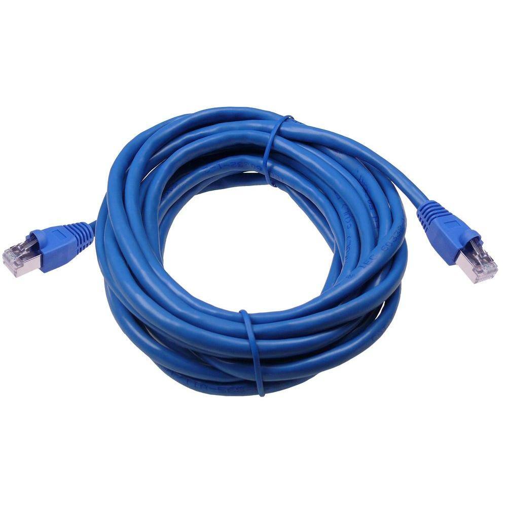 NTW 15 ft. Cat6a Snagless Shielded (STP) Network Patch Cable Blue 345-S6A-015BL