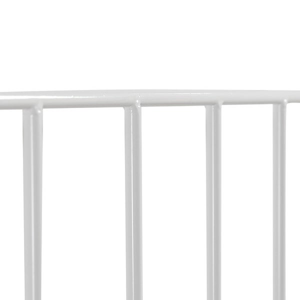 White Iron Frame Twin Headboard - - 36061698