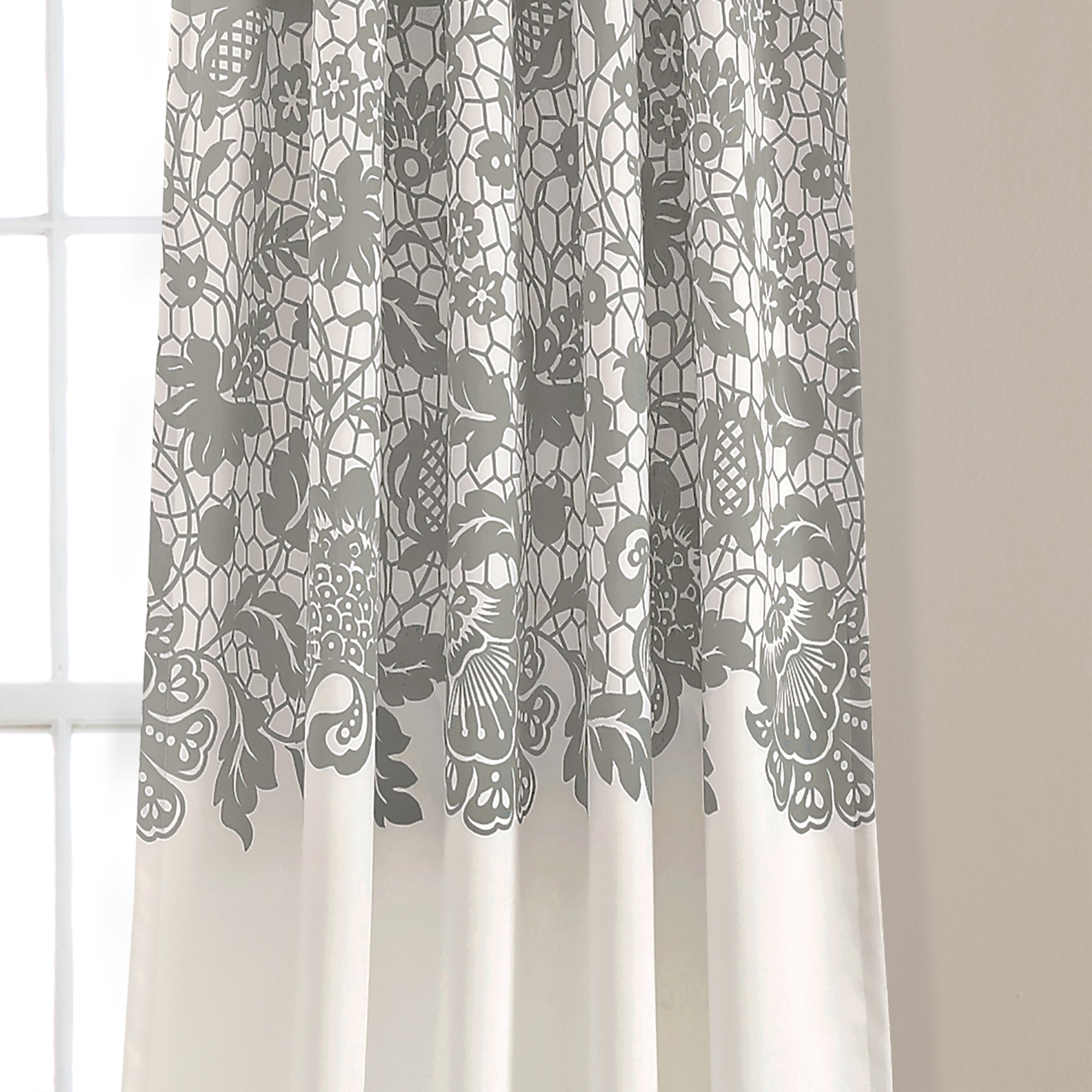 Estate Garden Print Room Darkening Window Curtain Set