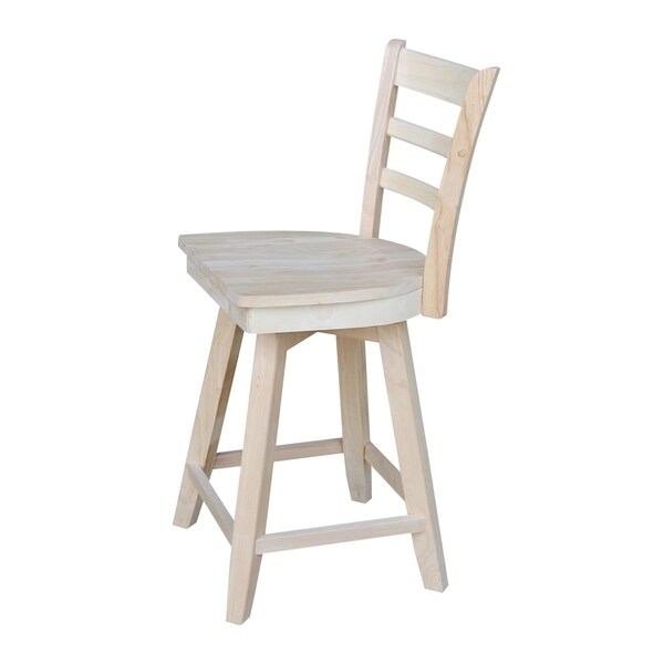 Emily Counterheight Stool with Swivel and Auto Return - Unfinished