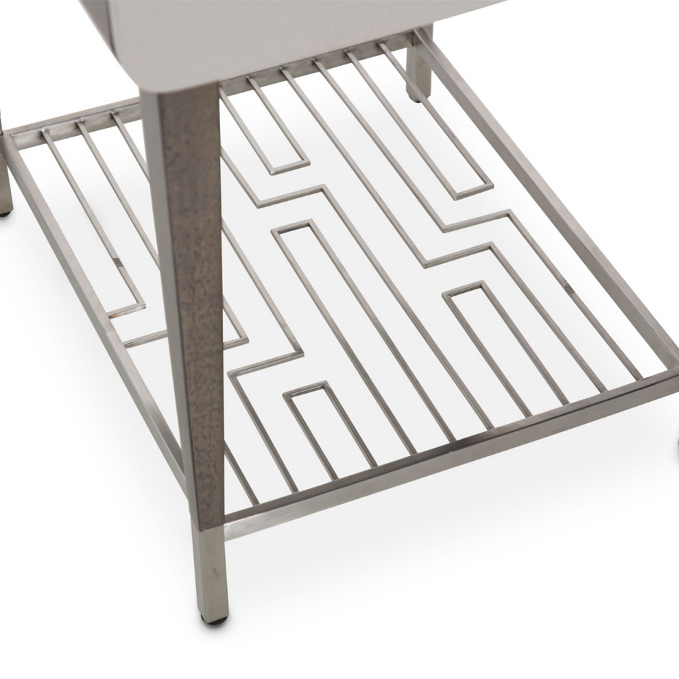 Roxbury Park End Table   Slate   Midcentury   Side Tables And End Tables   by Michael Amini  Houzz