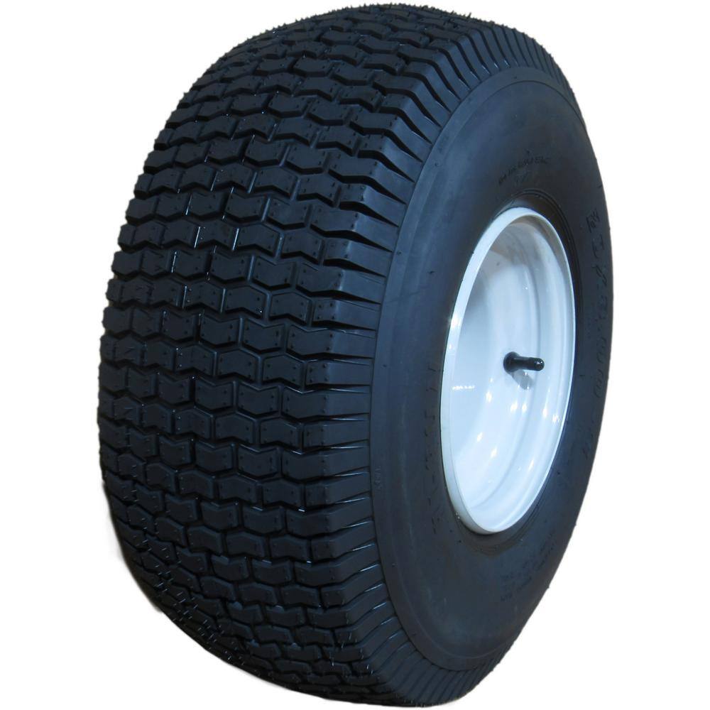 Hi-Run 20 x 8.00-8 2Ply SU12 Mower Tire on 8 in. x 7 in. Greyish White Solid Wheel with Zerk Metal Bushings of 34 I.D. ASB1089