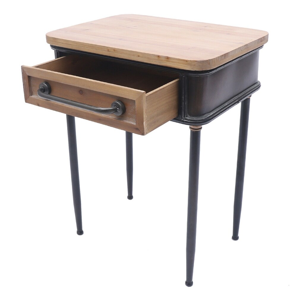 Retro Classic American Style Bedroom Storage Side Table Nightstand