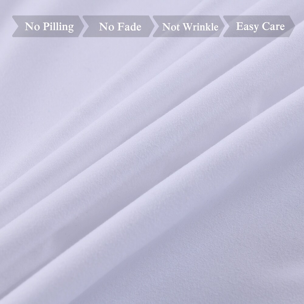 Premium Embroidered 4 Piece Microfiber Bed Sheet Set