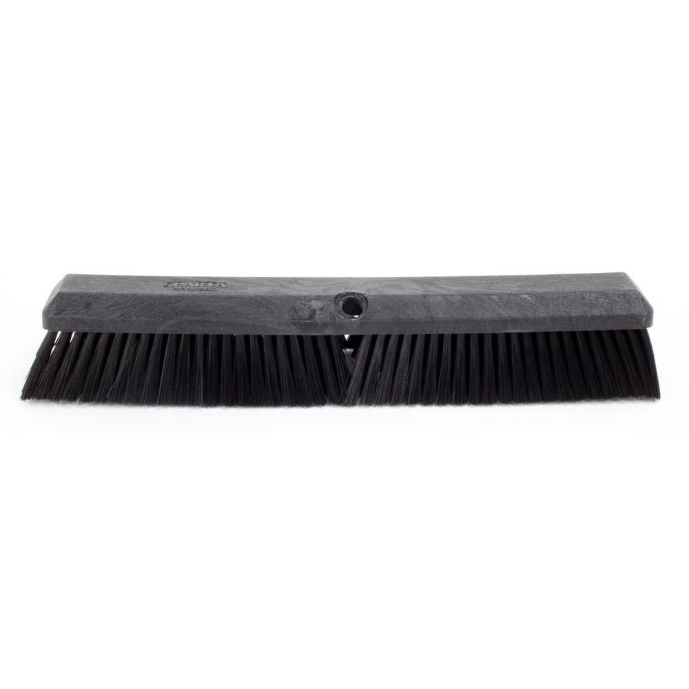 CFS Brands Sparta 18 in. Black Polypropylene Push Broom Head (12-Pack) 41890EC03