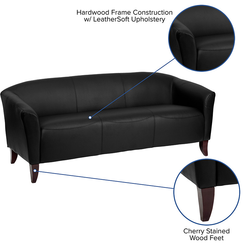 HERCULES Imperial Series Black LeatherSoft Sofa   Transitional   Sofas   by First of a Kind USA Inc  Houzz