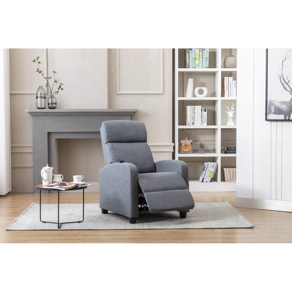 Manual Recliner for Elderly  Adjustable Reclining Sofa with Massage Therapy   Heat  Small Sofa Suitable for Livingroom  Bedroom